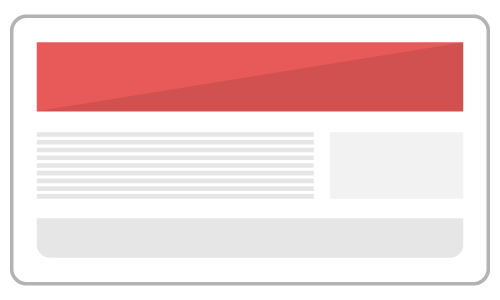 A web page with a billboard banner across the top