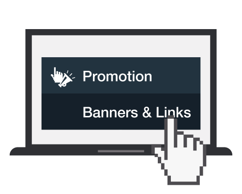 The Promotions menu with Banners and Links