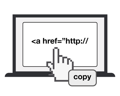 The HTML code for a banner
